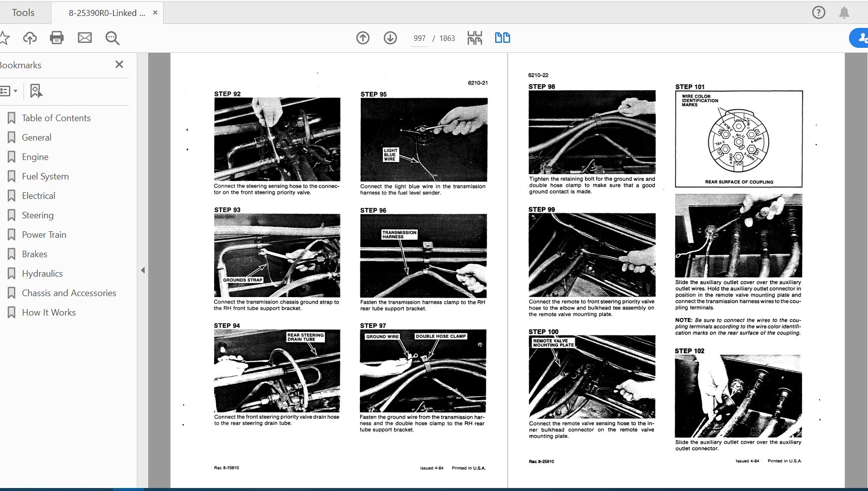 Case IH Tractor 4994 Service Manual8 25390R0 3