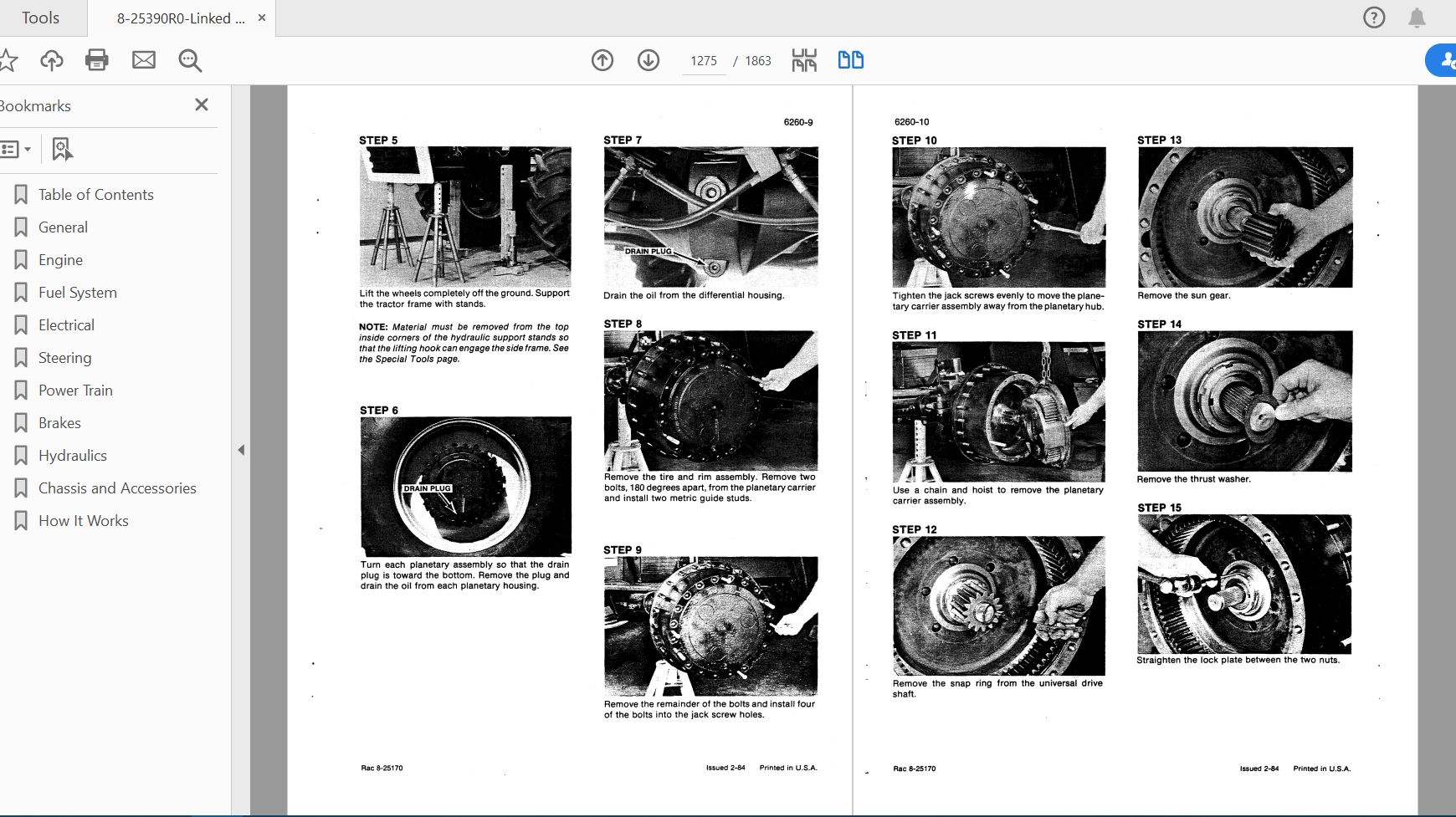 Case IH Tractor 4994 Service Manual8 25390R0 4