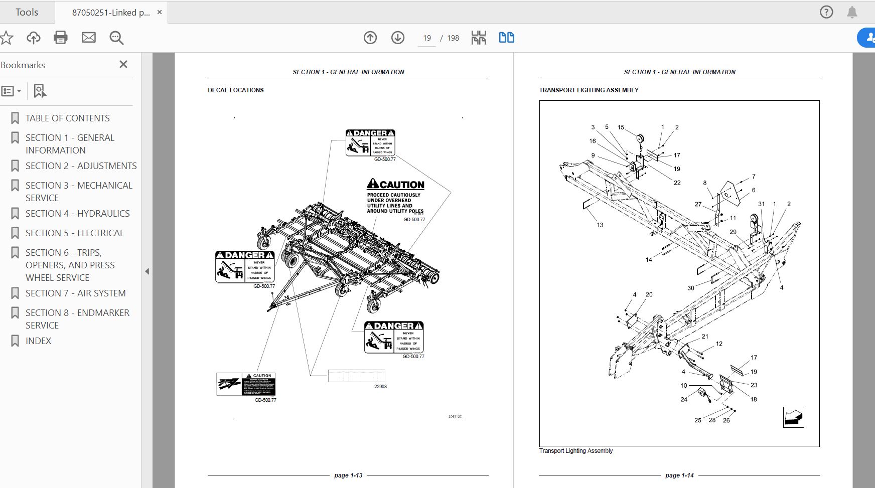 Case IH Tractor 5000HD Air Drill Flexi Coil Brand Service Manual87050251 3