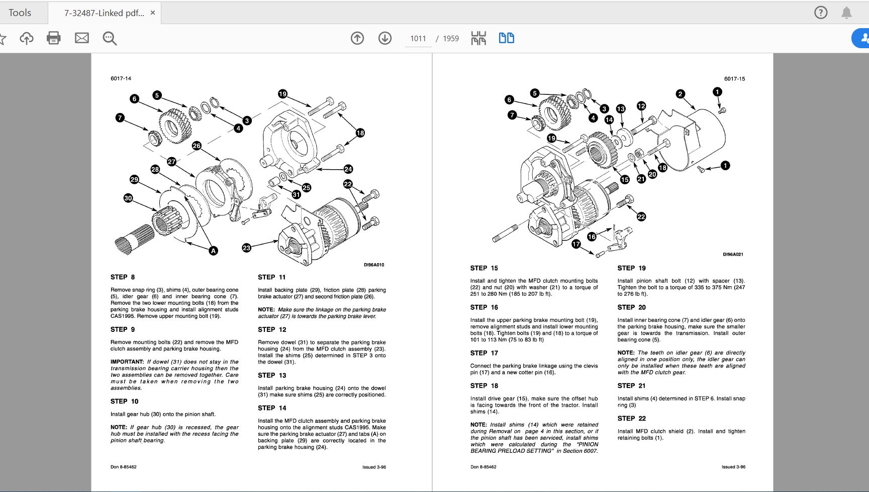 Case IH Tractor 5100 Series Maxxum Service Manual7 32487 3