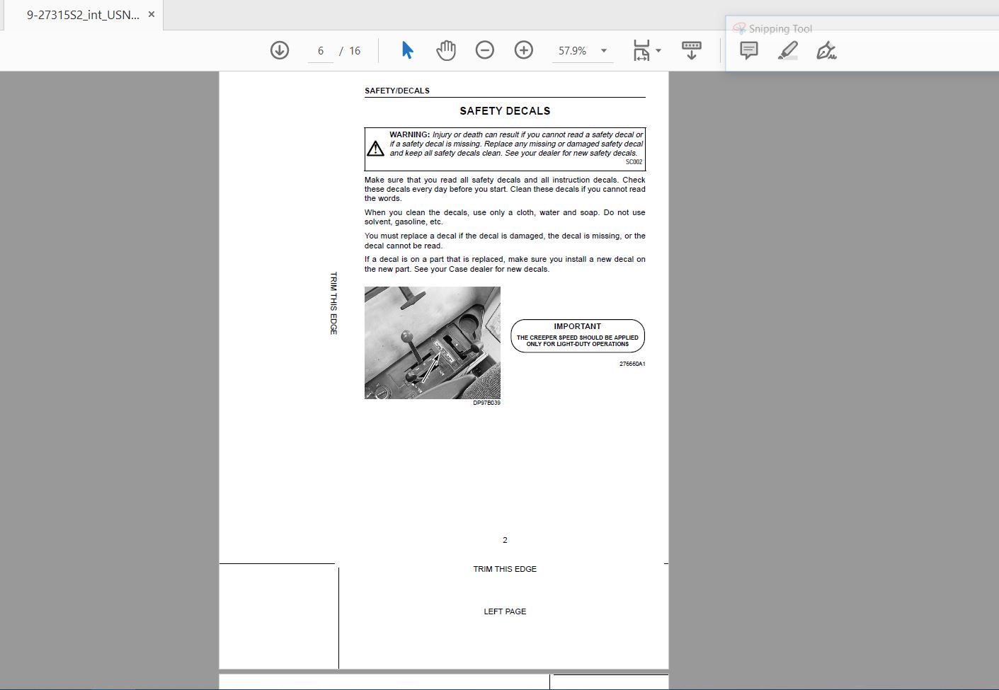 Case IH Tractor 5120 5130 5140 and 5150 Operators Manual9 27315S2 2