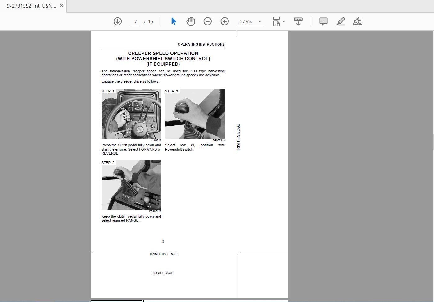 Case IH Tractor 5120 5130 5140 and 5150 Operators Manual9 27315S2 3