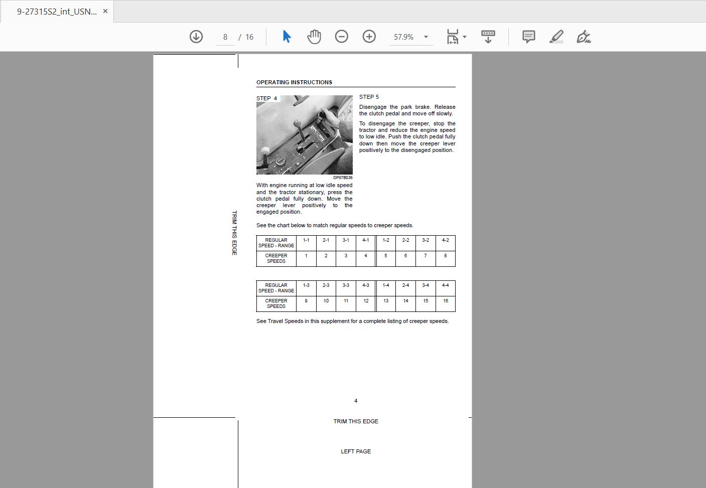 Case IH Tractor 5120 5130 5140 and 5150 Operators Manual9 27315S2 4