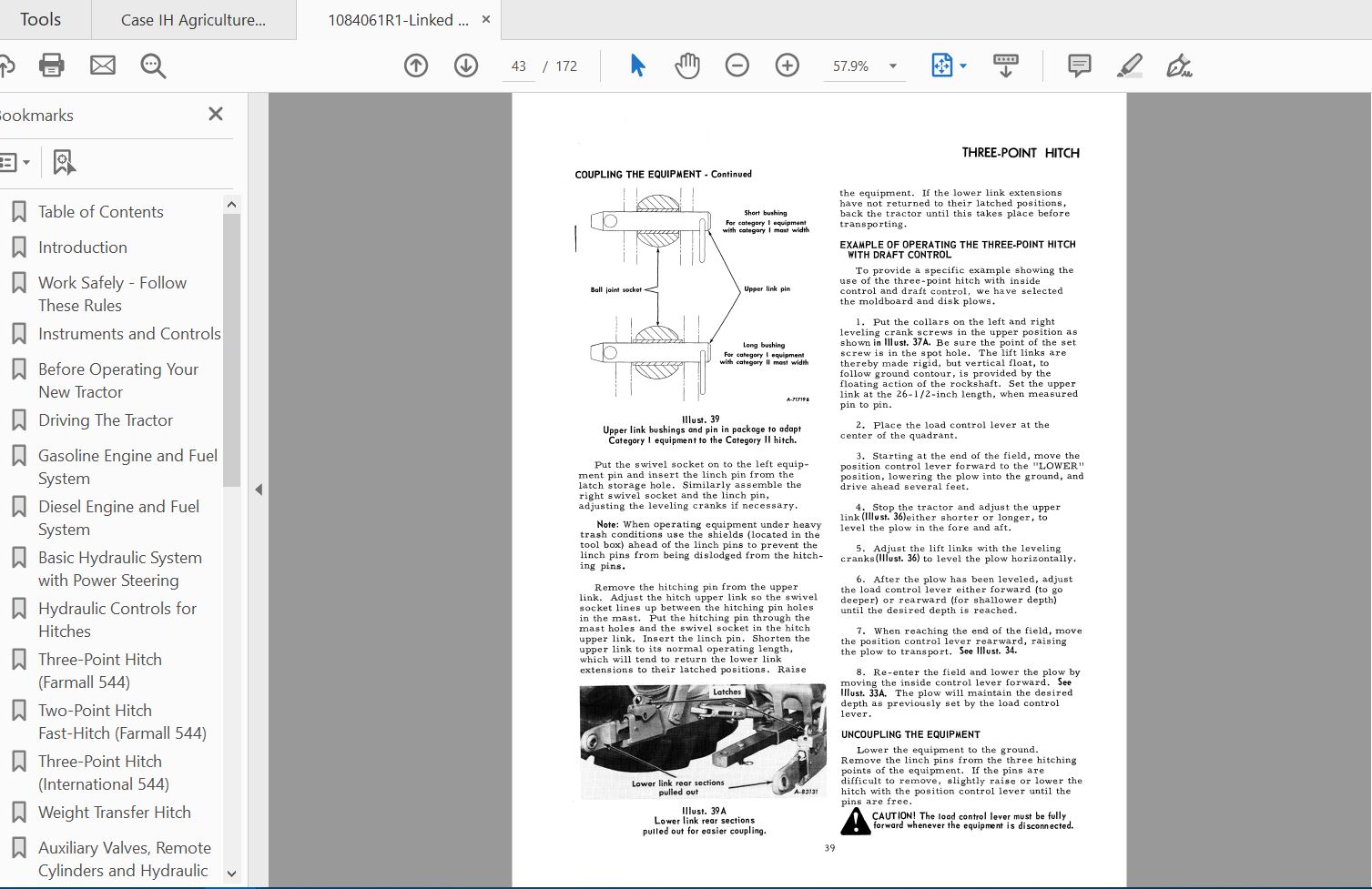 Case IH Tractor 544 Operators Manual1084061R1 4