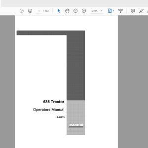 Case IH Tractor 685 Operators Manual9 11273 1