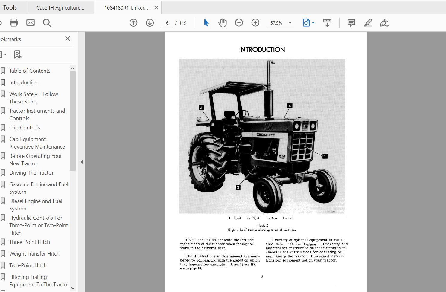 Case IH Tractor 776 Operators Manual1084180R1 2