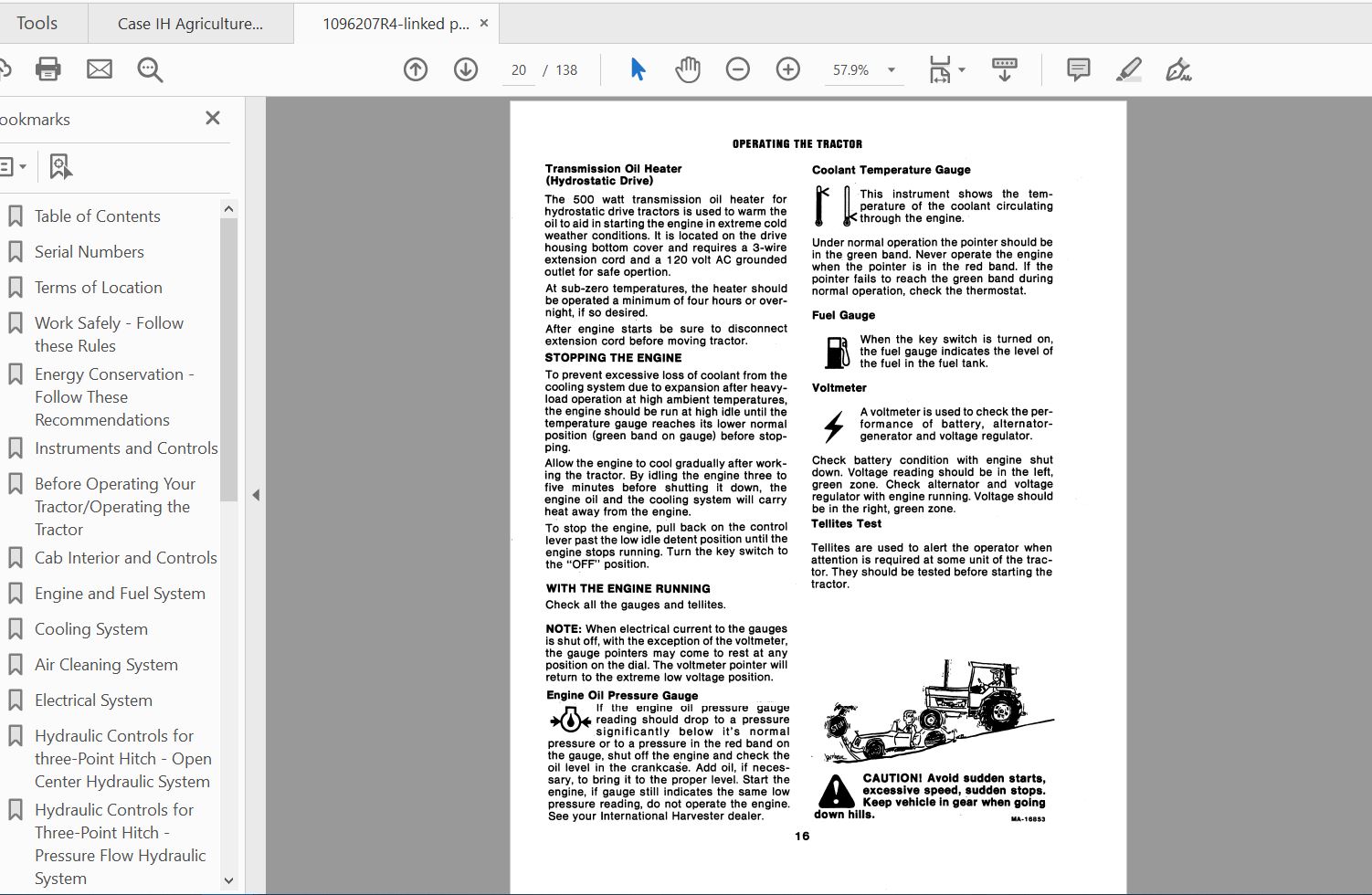 Case IH Tractor 786 886 986 1086 1486 1586 and Hydro 186 Operators Manual1096207R4 3