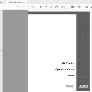Case IH Tractor 826 Operators Manual1082914R1 1