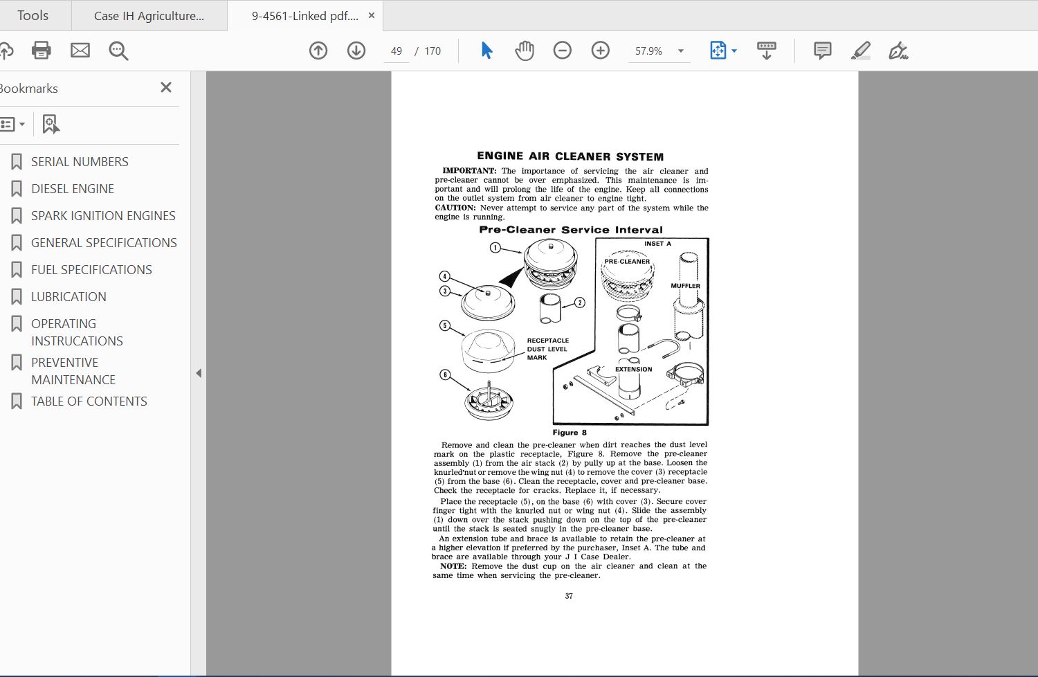 Case IH Tractor 870 Operators Manual9 4561 4