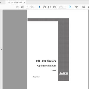 Case IH Tractor 895995 Operators Manual9 19760 1