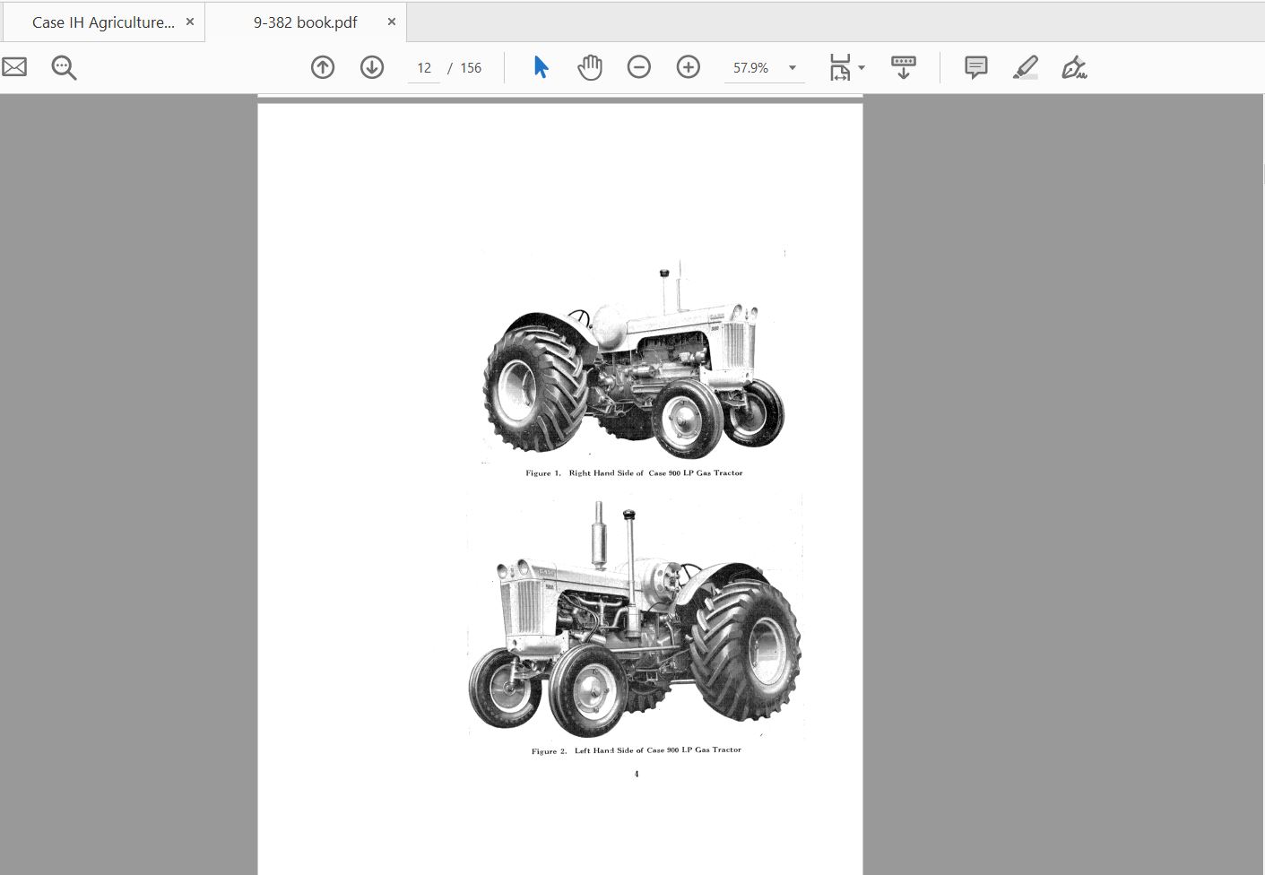 Case IH Tractor 900 LP Gas Wheel Operators Manual9 382 2