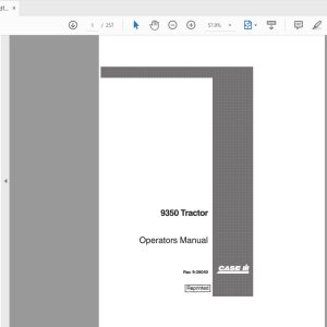 Case IH Tractor 9350 Operators Manual9 26040 1