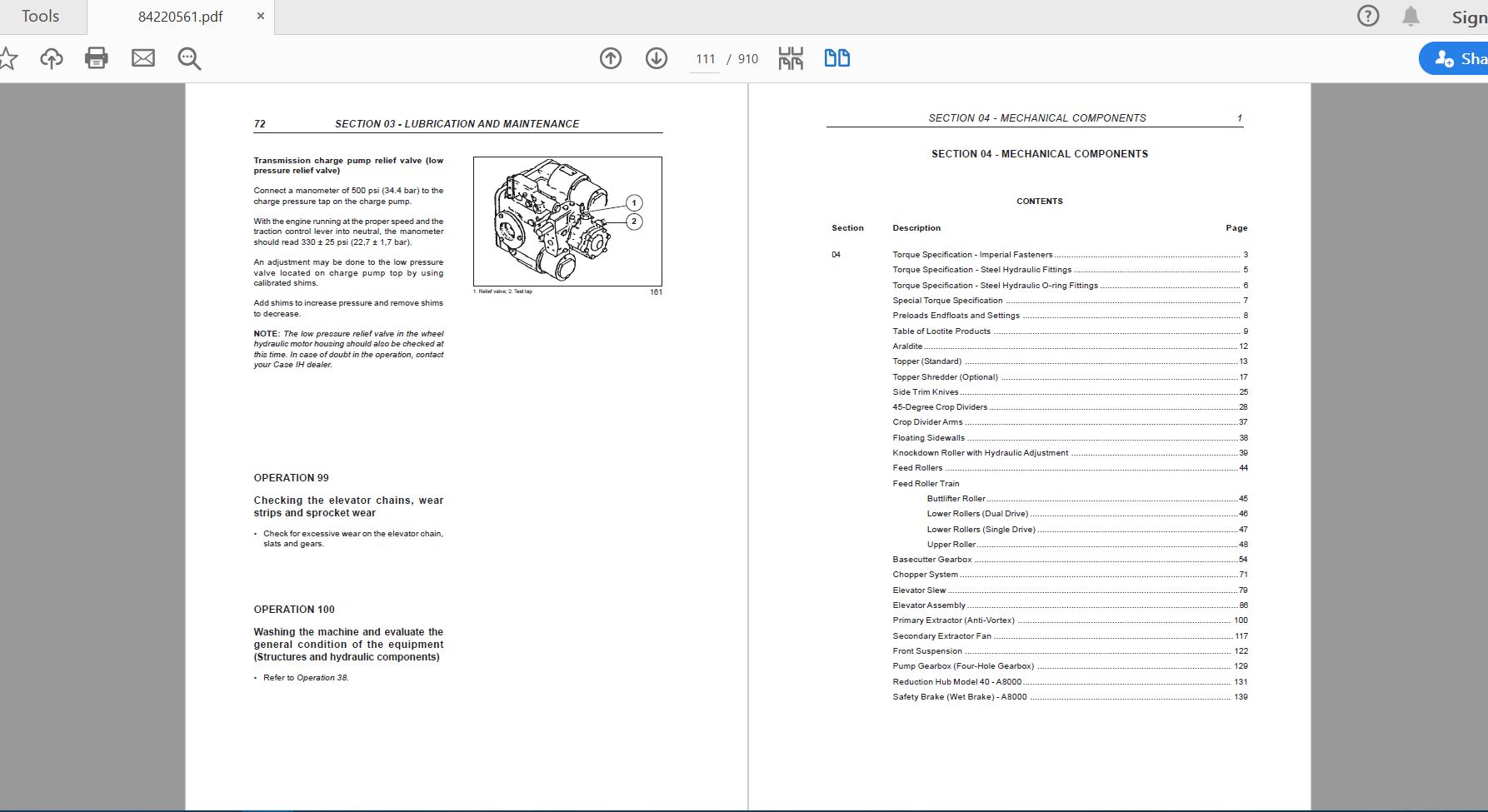 Case IH Tractor A8000 A8800 Cane Harvesters Service Manual84220561 3