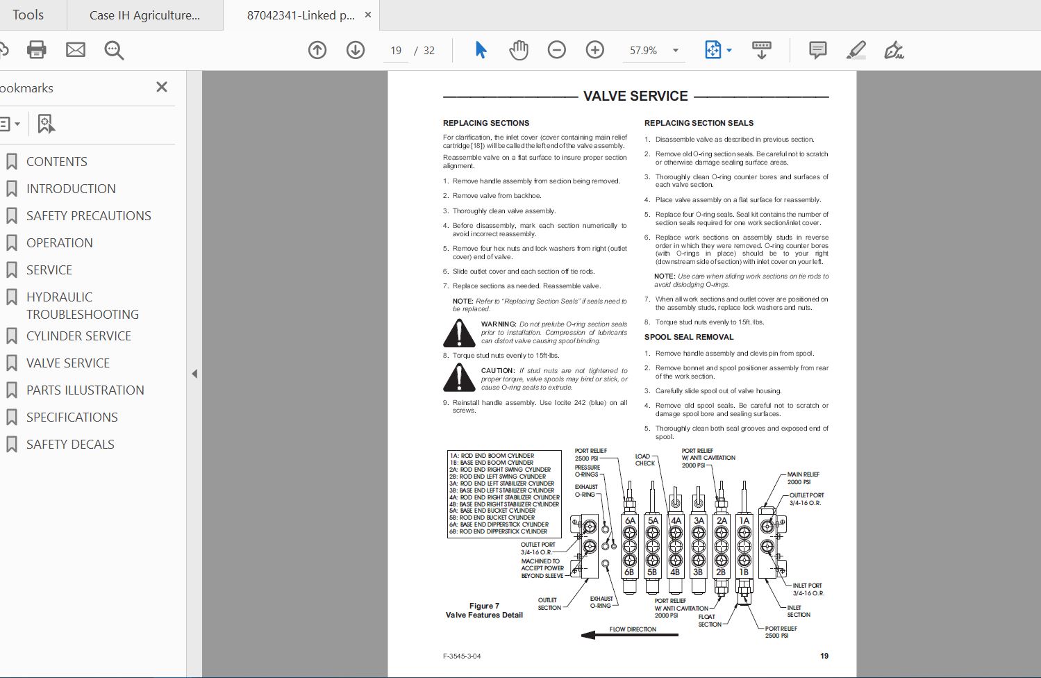 Case IH Tractor BHX190 Backhoe for D DX Srs Operators Manual87042341 4