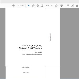 Case IH Tractor C50 C60 C70 C80 C90 and C100 Operators Manual9 80301 1