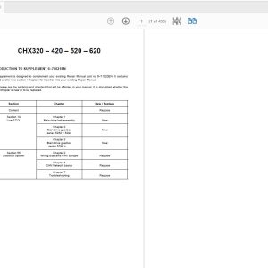 Case IH Tractor CHX SUPPLEMENT Service Manual6 71021 1