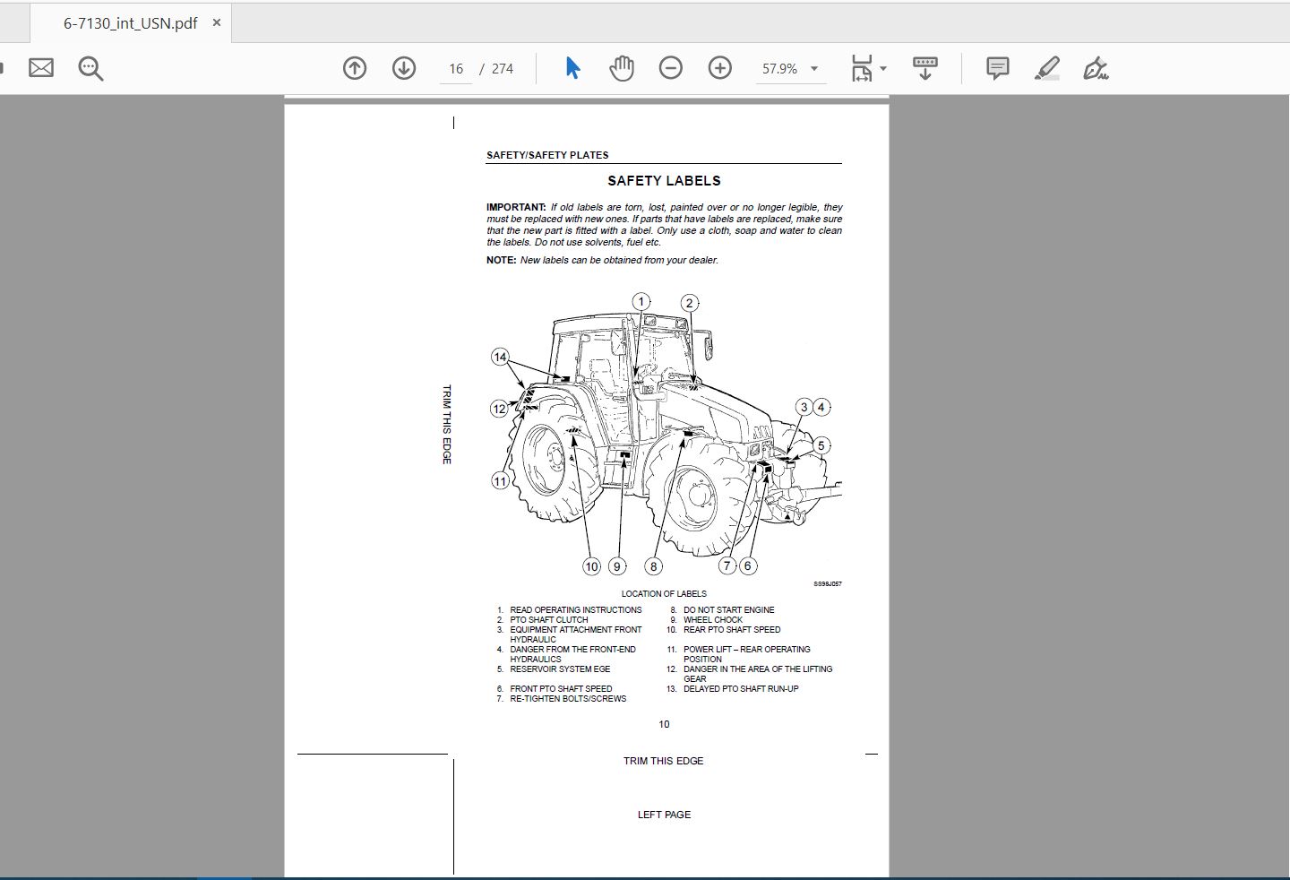Case IH Tractor CS78 CS78a CS86a CS94a Operators Manual6 7130 3