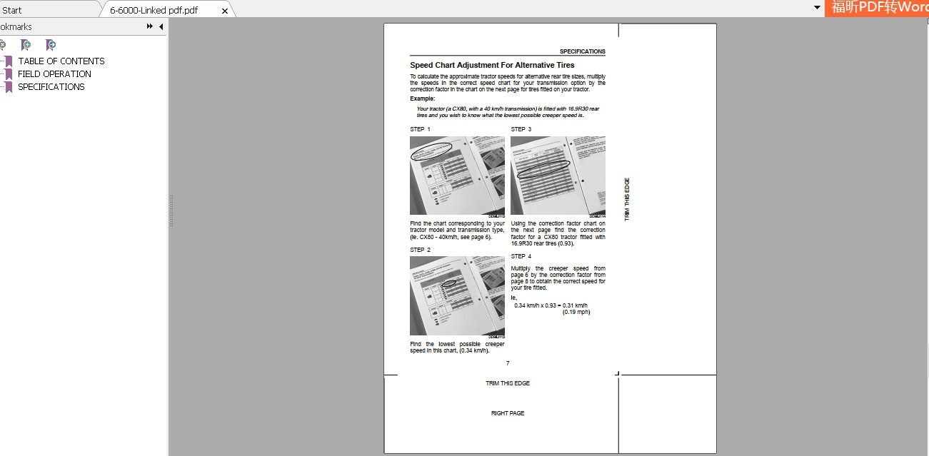 Case IH Tractor CX50 CX60 CX70 CX80 CX90 and CX100 Operators Manual6 6000 2