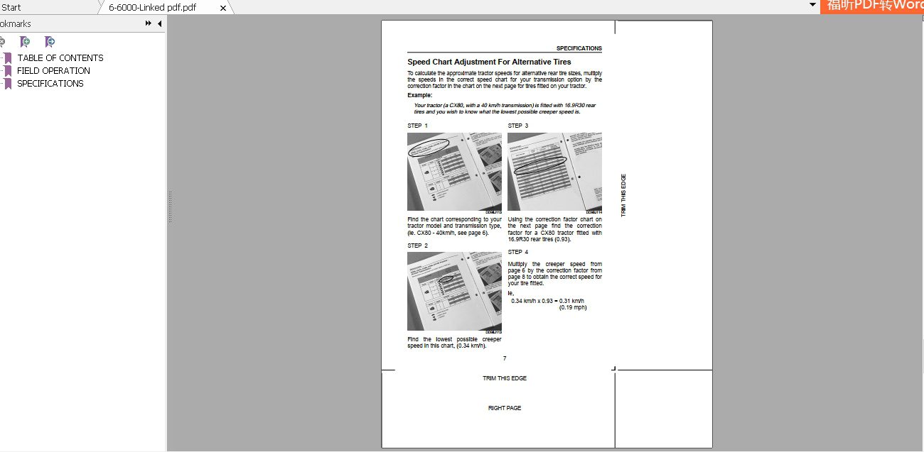 Case IH Tractor CX50 CX60 CX70 CX80 CX90 and CX100 Operators Manual6 6000 3