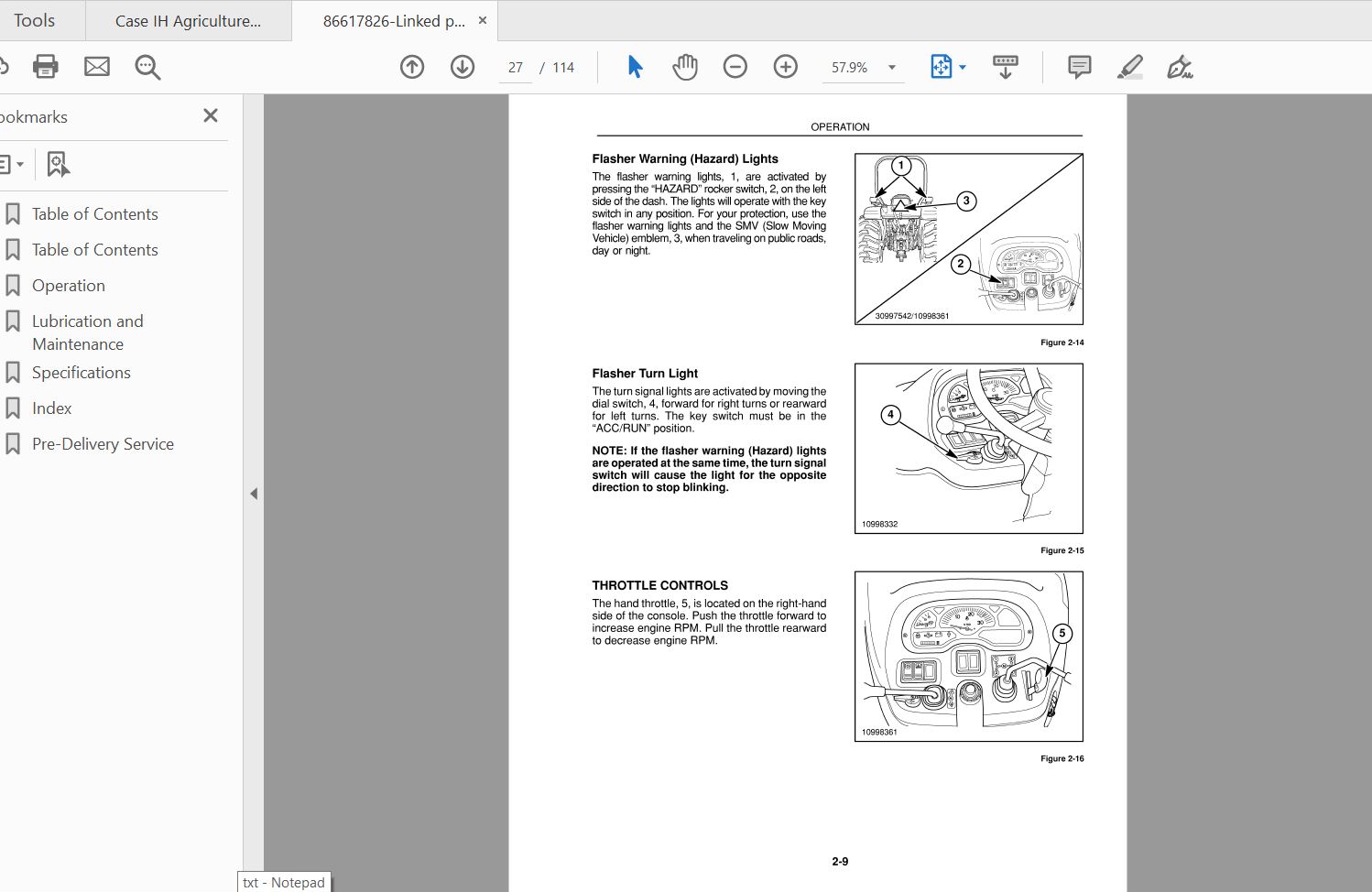 Case IH Tractor D35d40d45 Operators Manual86617826 3