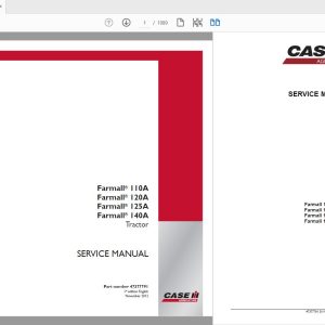 Case IH Tractor Farmall 110A120A125A140A Service Manual47377791 1