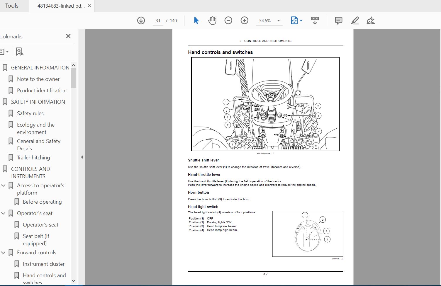 Case IH Tractor Farmall 80JXM90JXM Operators Manual48134683 2