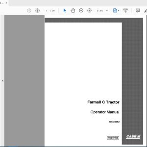 Case IH Tractor Farmall C Operators Manual1004194R2 1