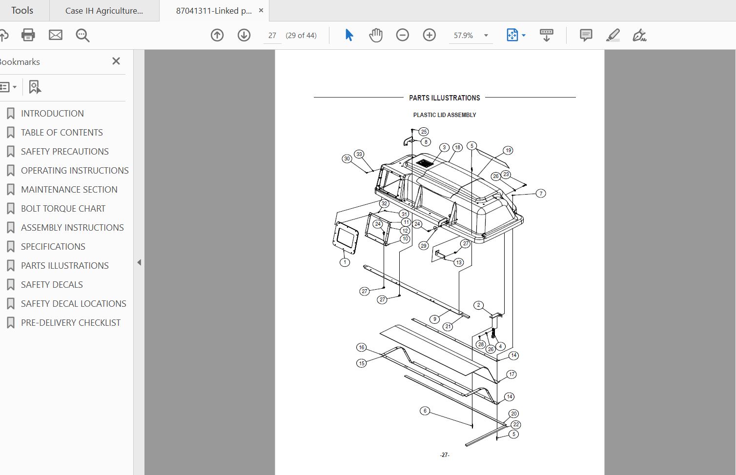 Case IH Tractor GCX19 Grass Collector for DX18E and DX24 E Operators Manual87041311 4