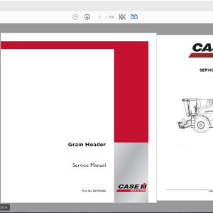 Case IH Tractor Grain Header Service Manual84299184A 1