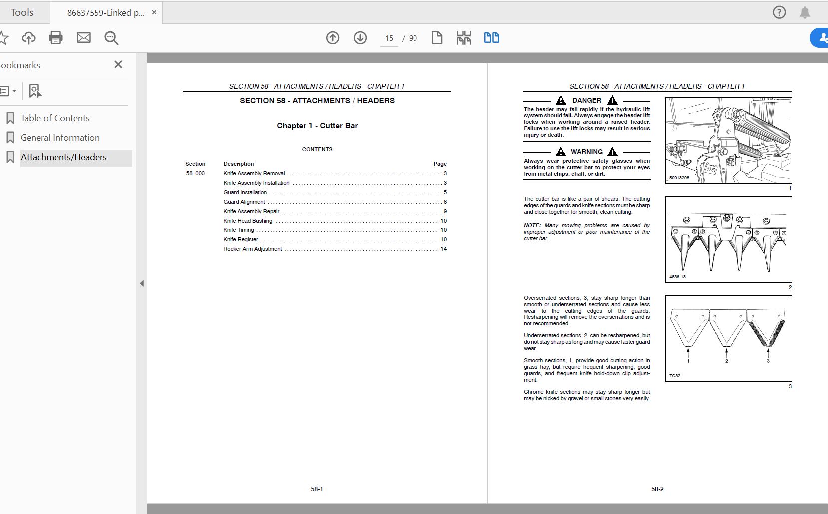 Case IH Tractor HDX121HDX141HDX161HDX181 Headers Service Manual86637559 3