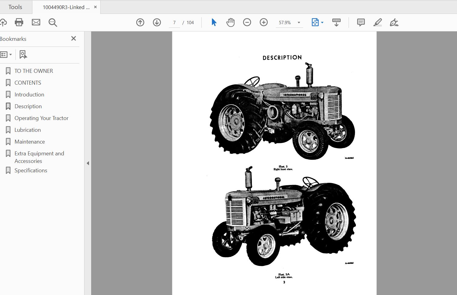 Case IH Tractor International 650 Diesel Operators Manual1004490R3 2