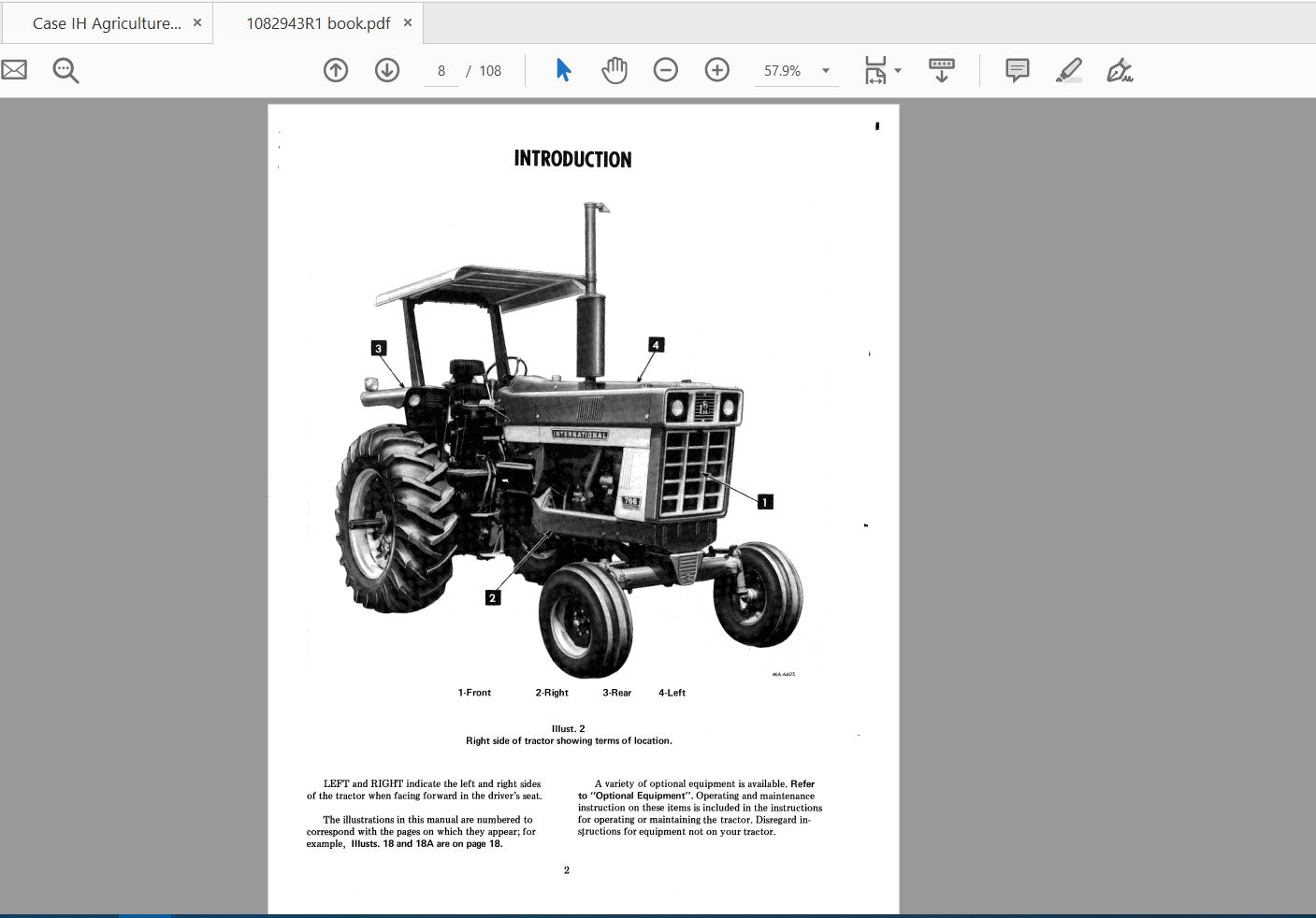 Case IH Tractor International 766 Operators Manual1082943R1 3
