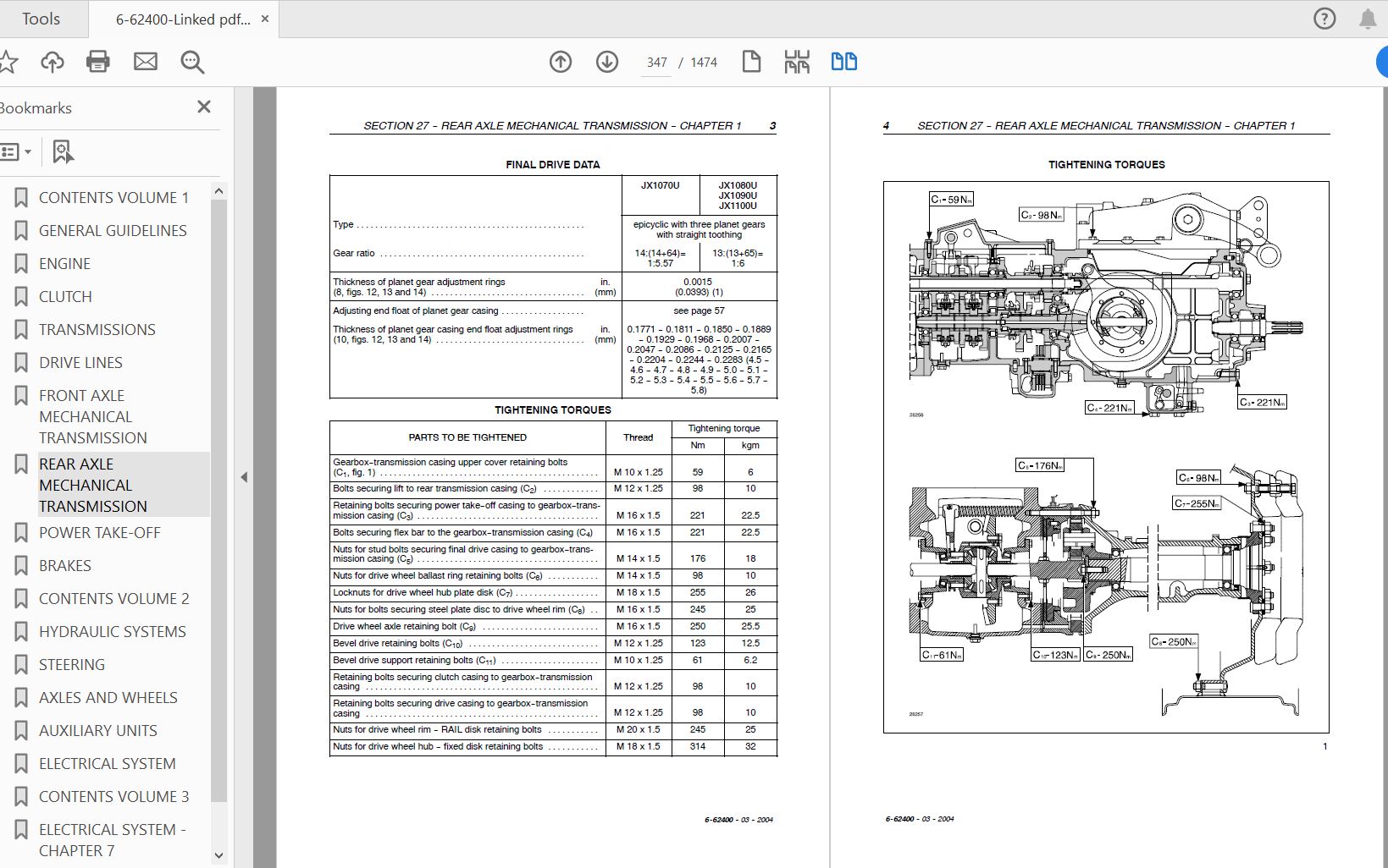 Case IH Tractor JX1070UJX1080UJX1090UJX1100U Service Manual6 62400 3