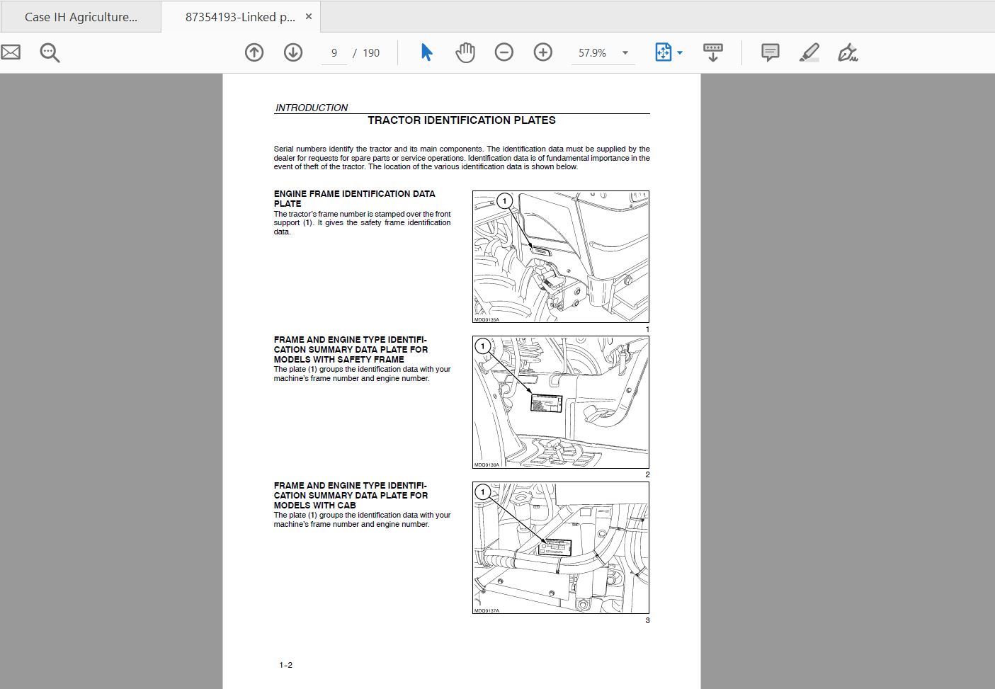Case IH Tractor JX1075NJX1095N Operators Manual87354193 2