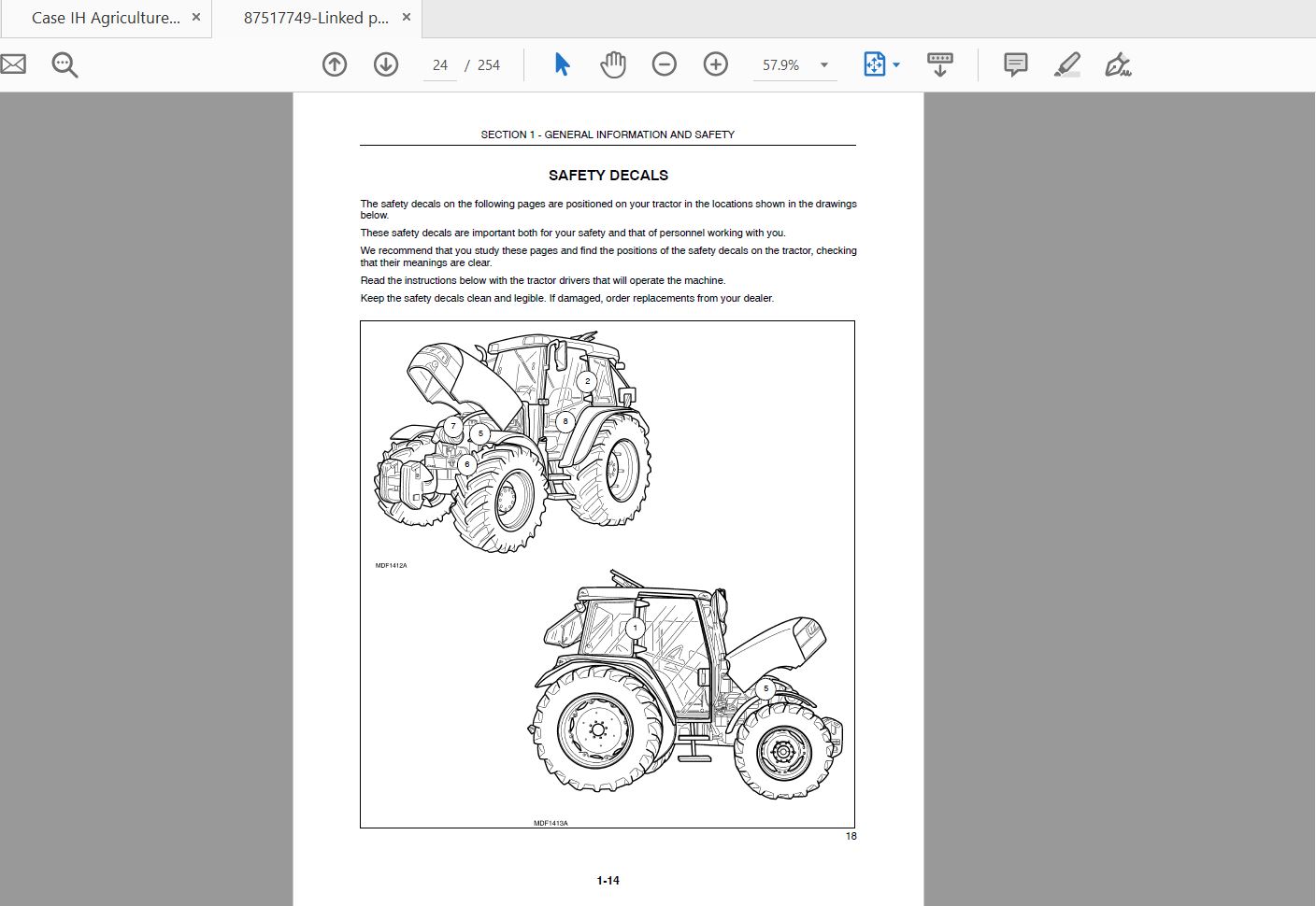 Case IH Tractor JX1080U JX1090U JX1100U Operators Manual87517749 3