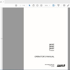 Case IH Tractor JX35T40T45T Operators Manual48013363 1