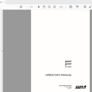 Case IH Tractor JX55TJX75T Operators Manual48134823 1