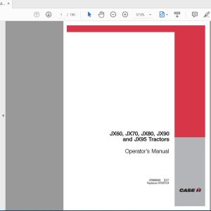 Case IH Tractor JX6070809095 Operators Manual87683934 1