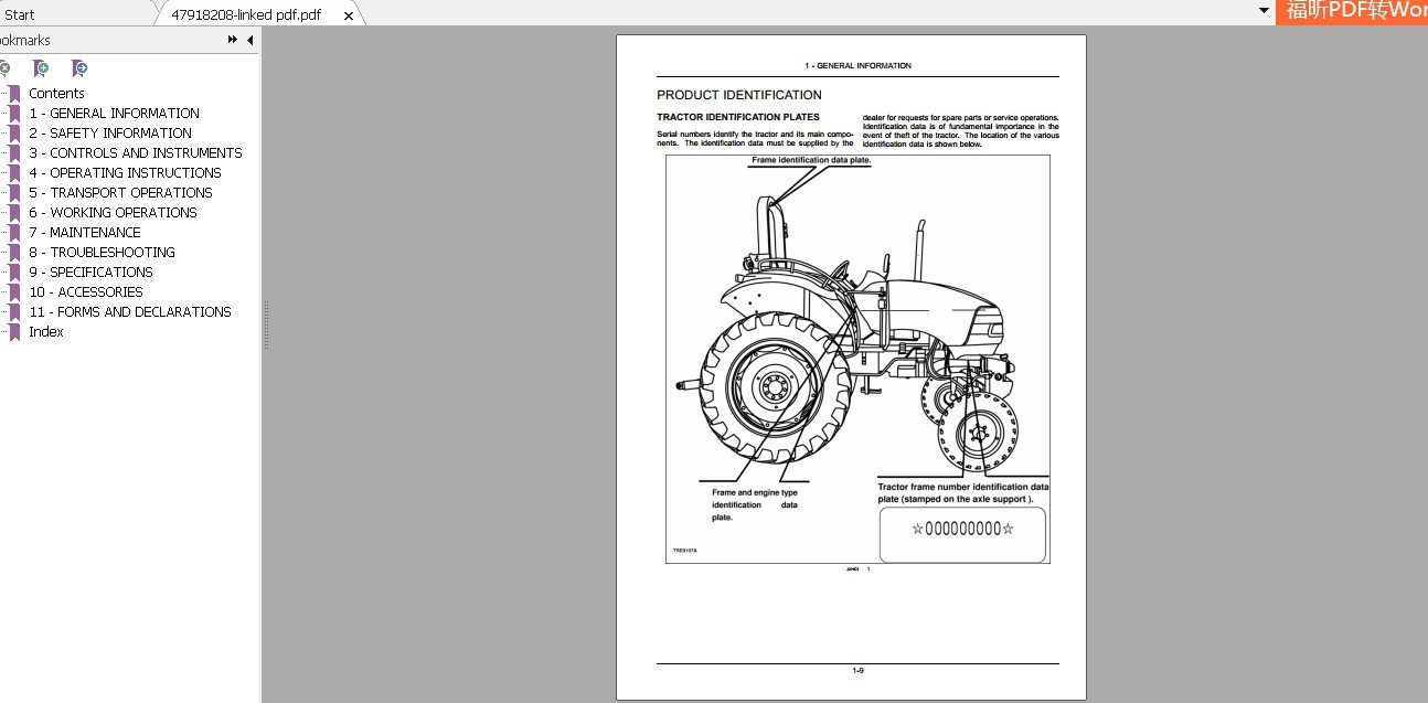 Case IH Tractor JX809095HC Operators Manual47918208 2