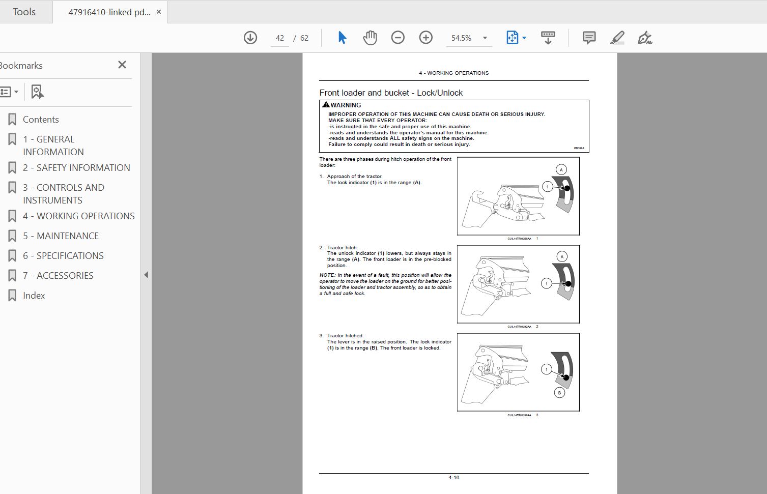 Case IH Tractor L530L540L550L560 Operators Manual47916410 4