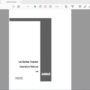 Case IH Tractor LA Operators Manual5288 1