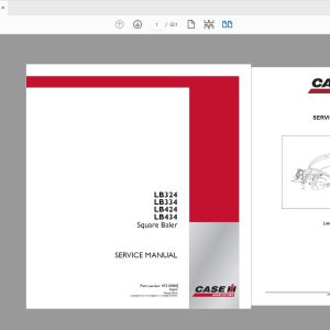 Case IH Tractor LB324 LB334 LB424 LB434 Square Baler Service Manual47510985 1