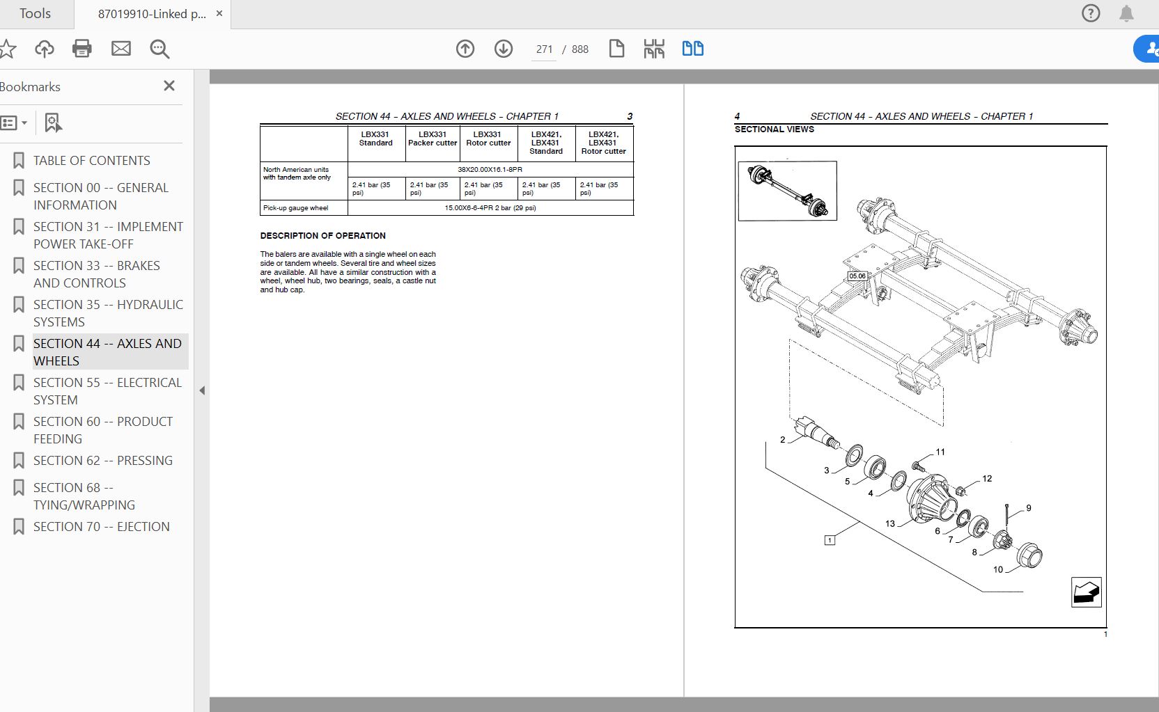 Case IH Tractor LBX331LBX421LBX431 Baler Service Manual87019910 3