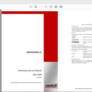 Case IH Tractor MAXXFARM 35 Service Manual47673549 1