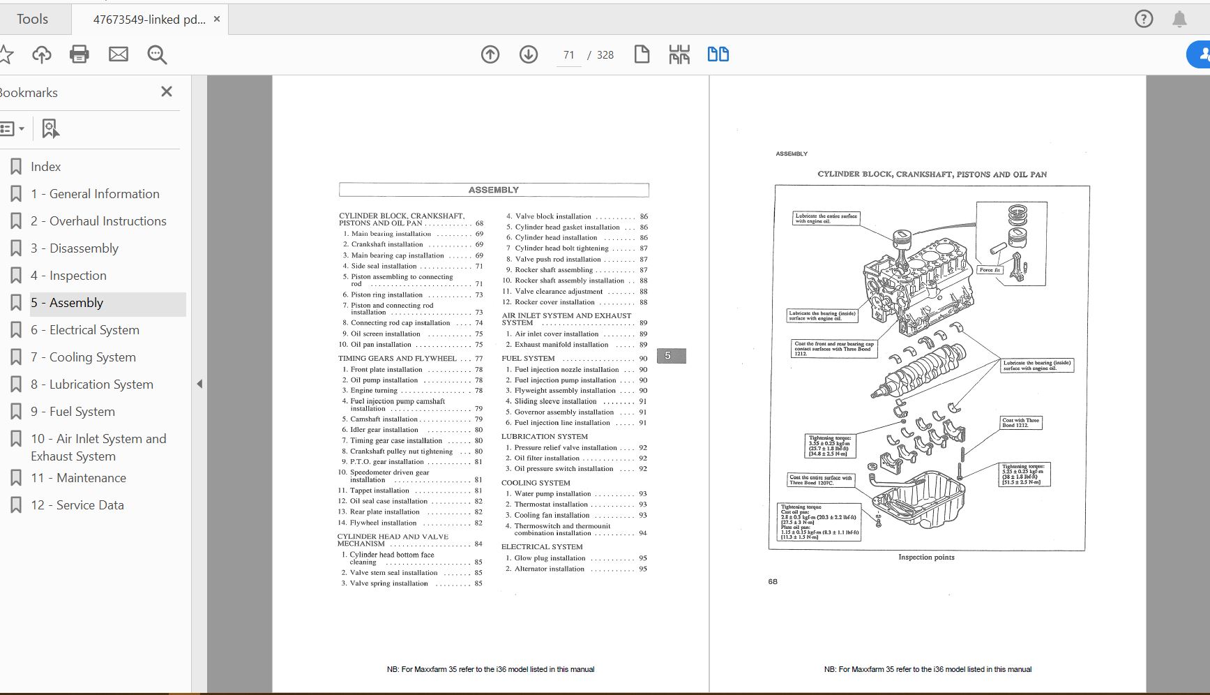 Case IH Tractor MAXXFARM 35 Service Manual47673549 3