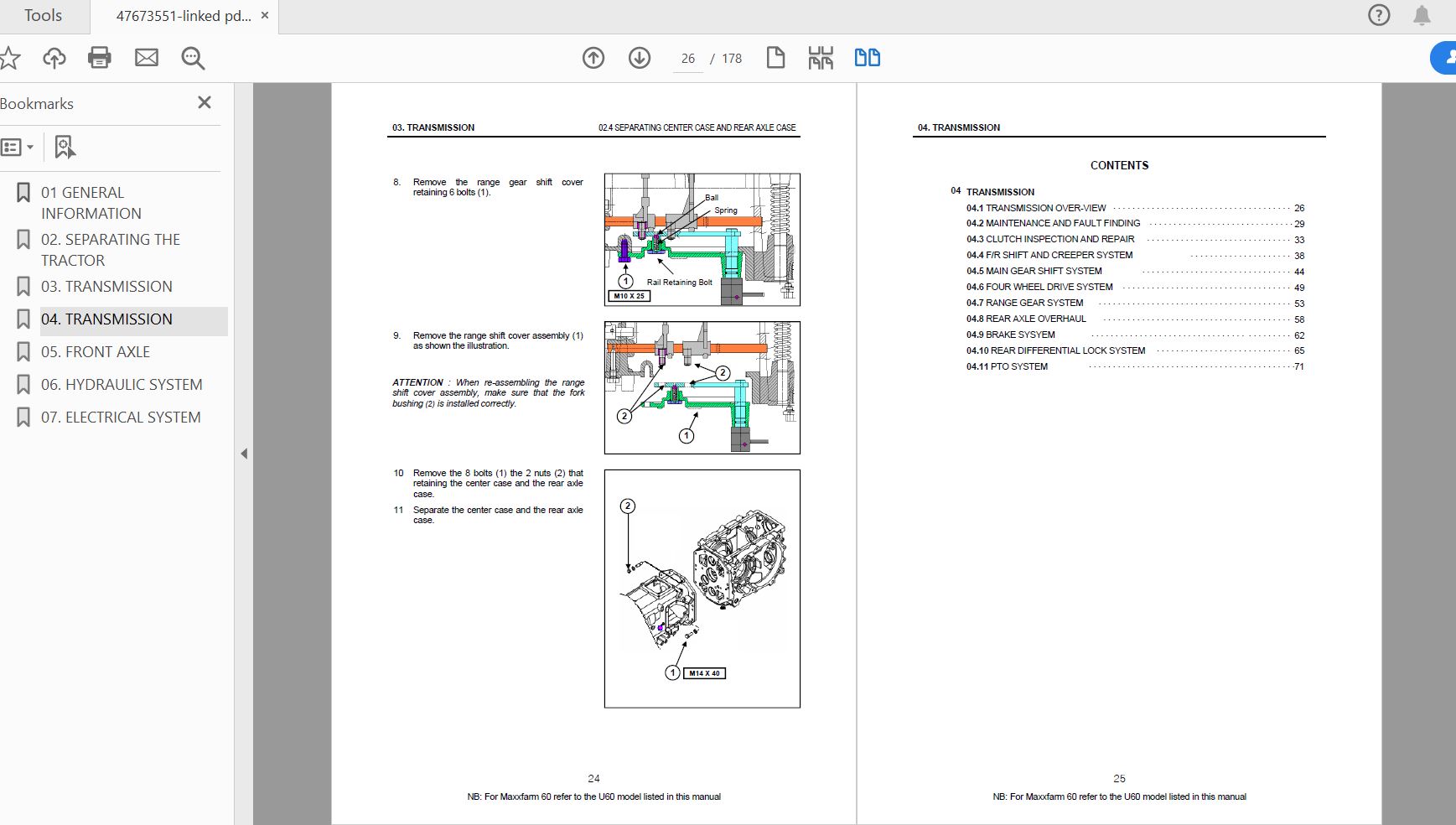 Case IH Tractor MAXXFARM 60 Service Manual47673551 3