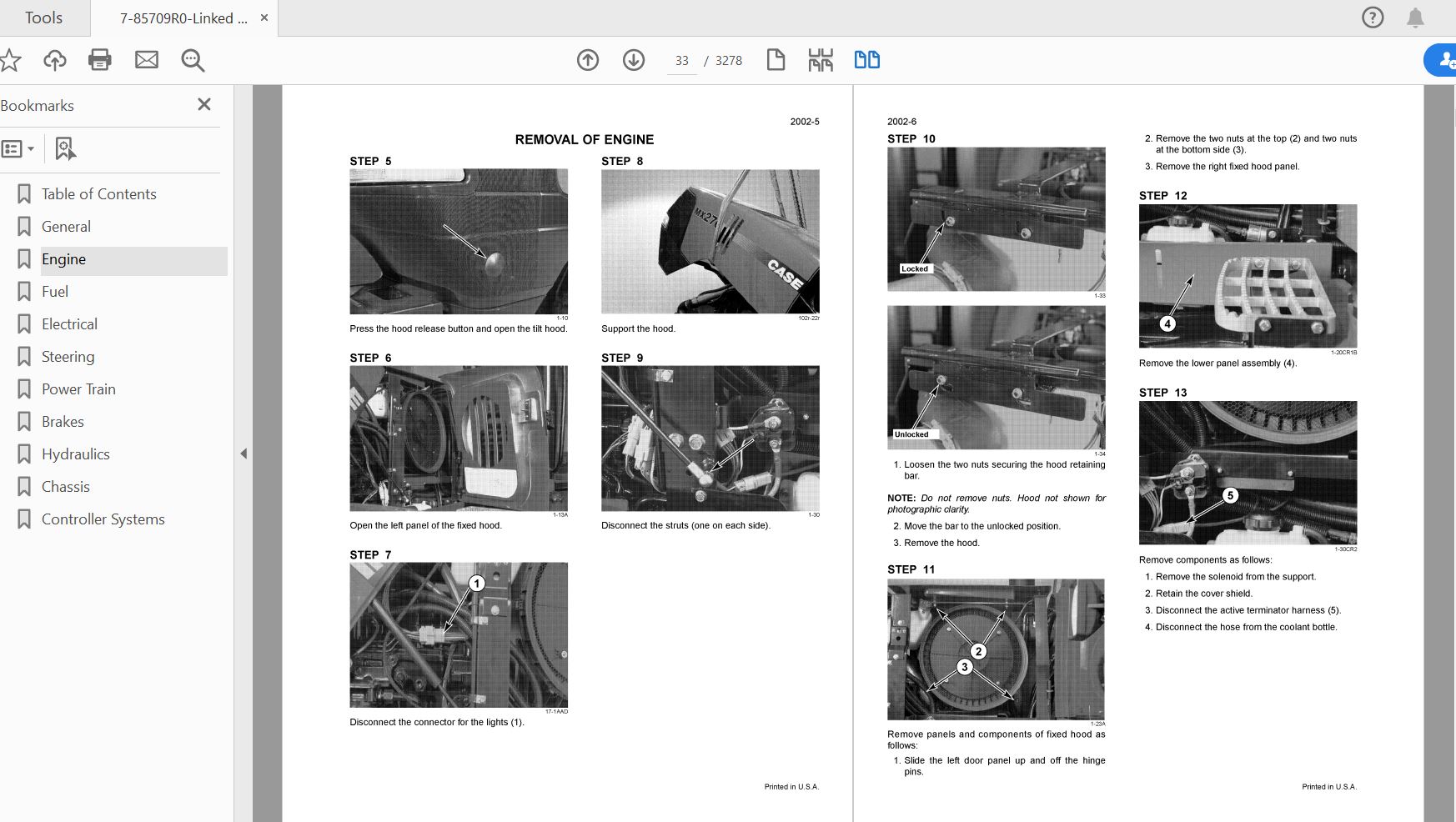 Case IH Tractor MX180MX200MX220MX240MX270 Magnum Service Manual7 85709R0 2