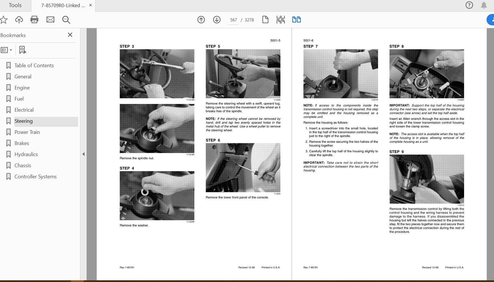 Case IH Tractor MX180MX200MX220MX240MX270 Magnum Service Manual7 85709R0 3