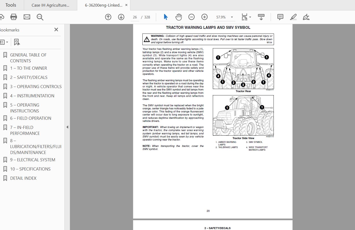 Case IH Tractor MX210MXx240 Emerging Market russia Only Operators Manual6 36200ENG 2