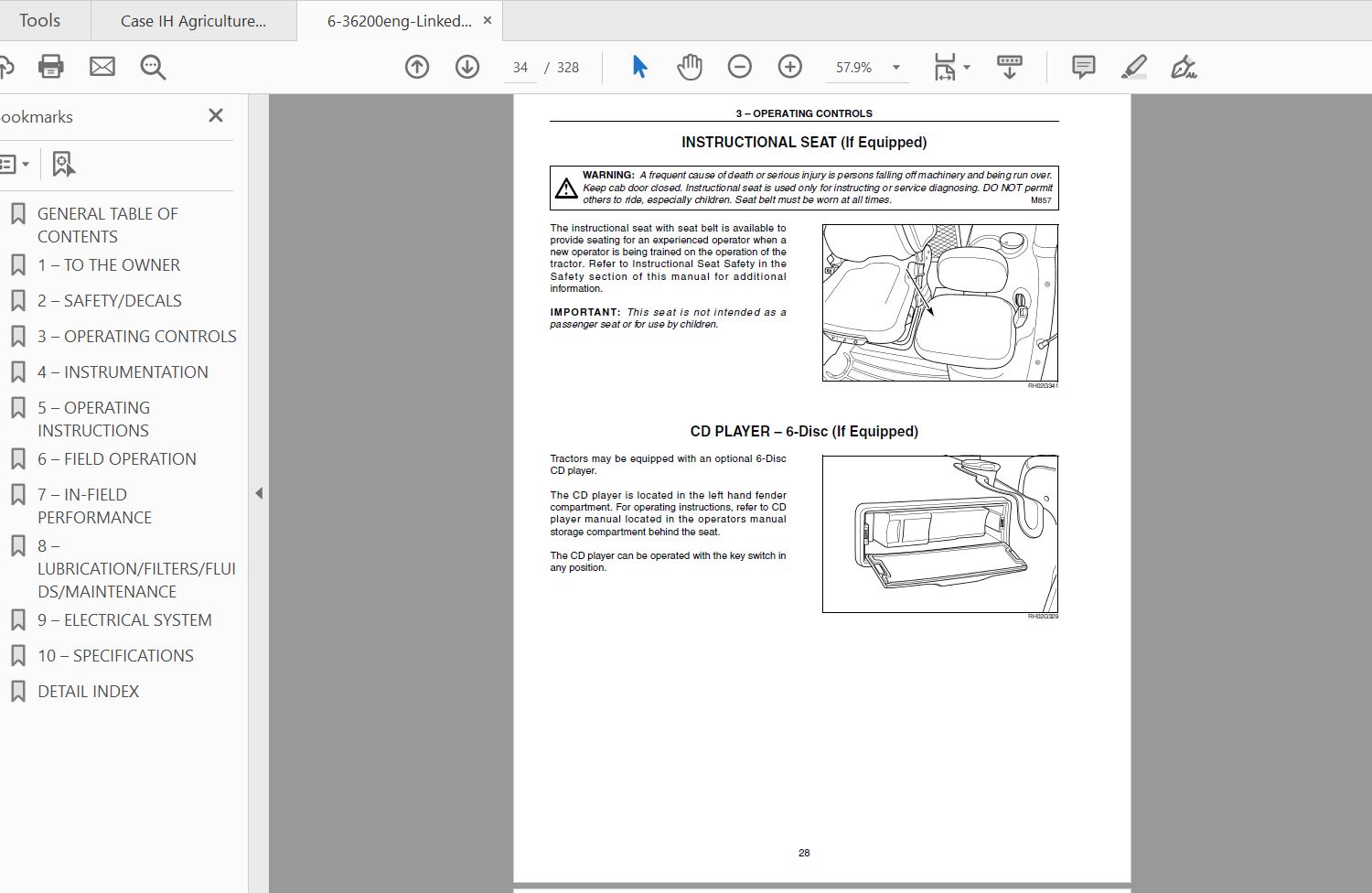 Case IH Tractor MX210MXx240 Emerging Market russia Only Operators Manual6 36200ENG 3